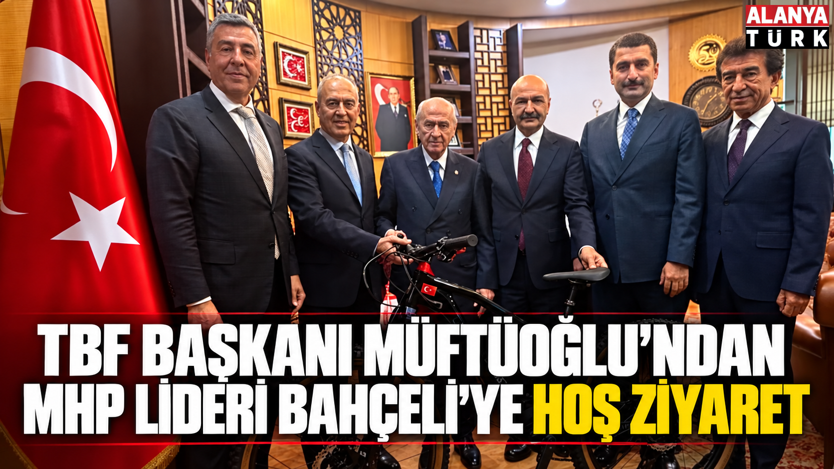 TBF Başkanı Müftüoğlu'ndan MHP Lideri Bahçeli'ye hoş ziyaret