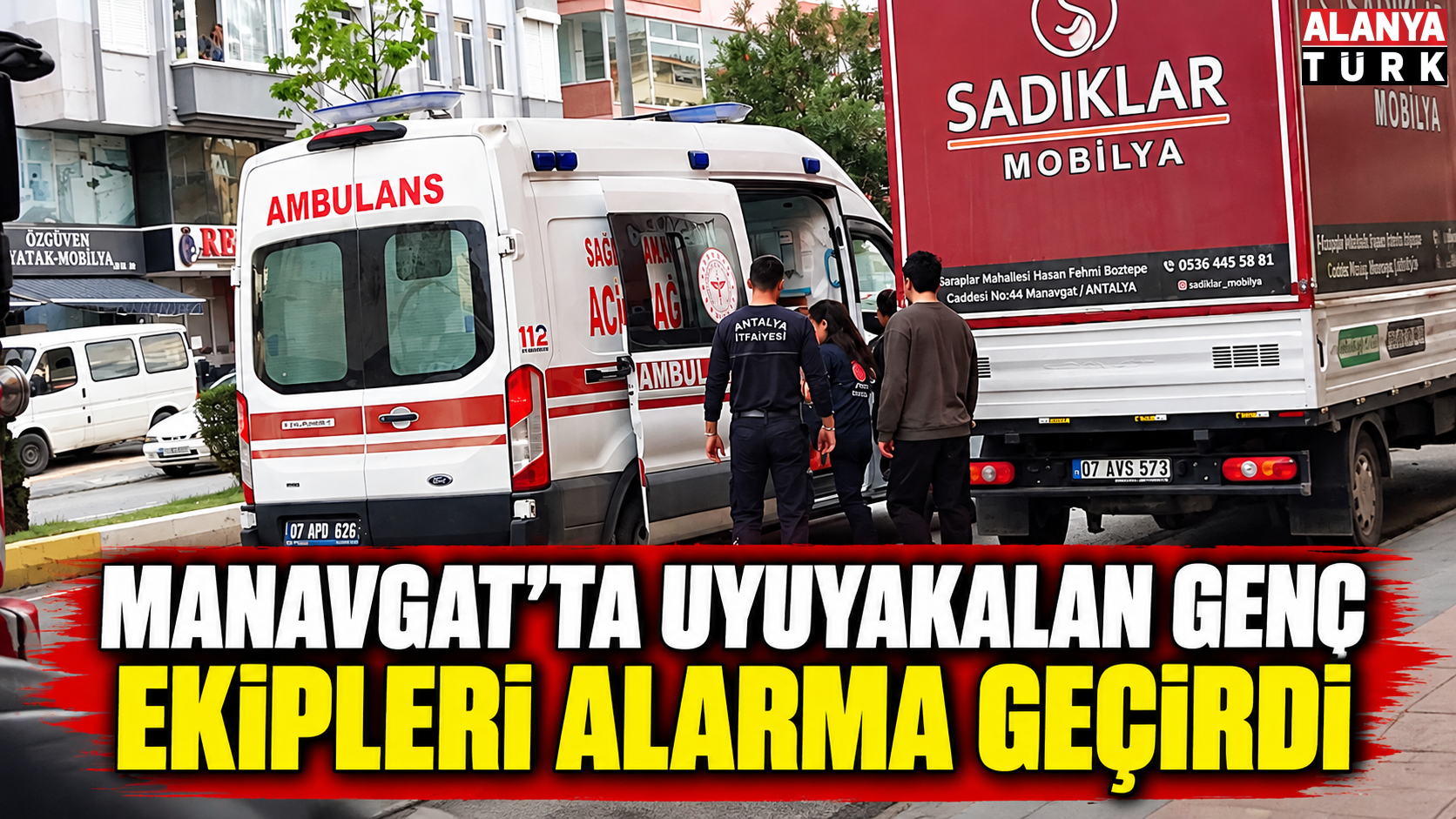 Manavgat'ta uyuyakalan genç ekipleri alarma geçirdi