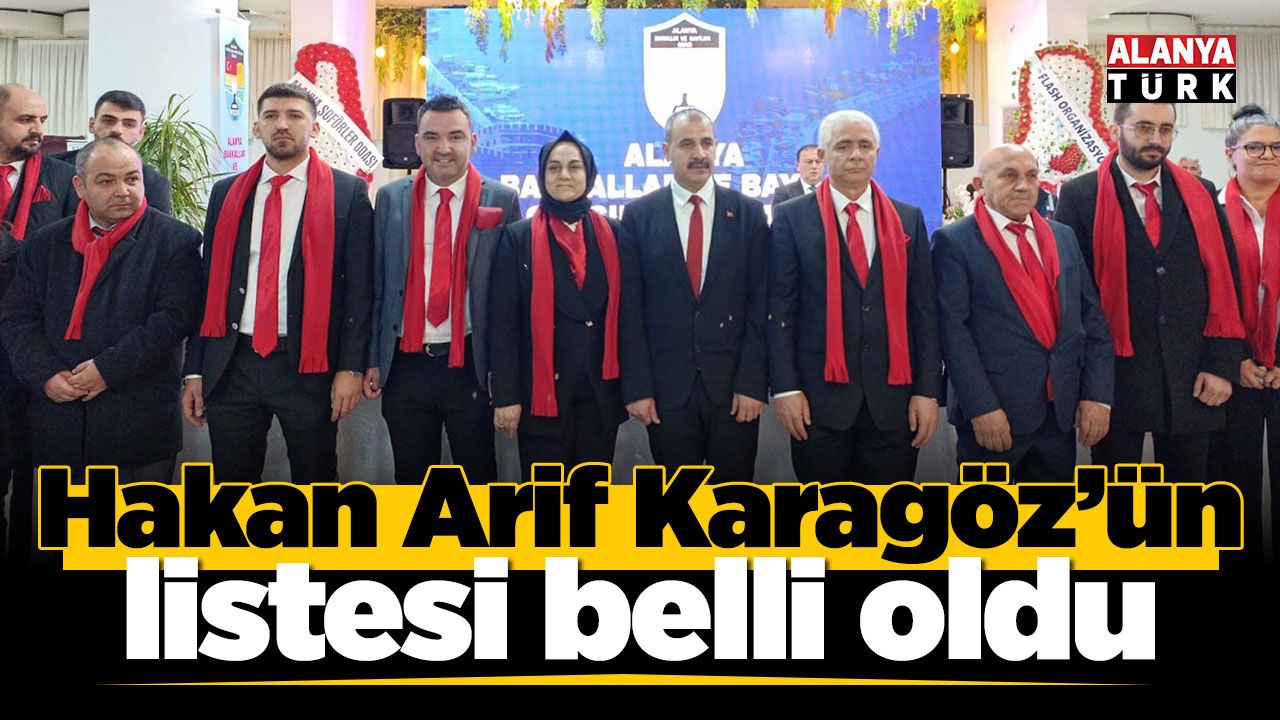 Hakan Arif Karagöz’ün listesi belli oldu
