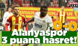 Alanyaspor 3 puana hasret kaldı!