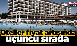 Oteller fiyat artışında üçüncü sırada