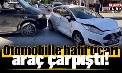 Otomobille hafif ticari araç çarpıştı