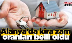 Alanya'da kira zam oranları belli oldu