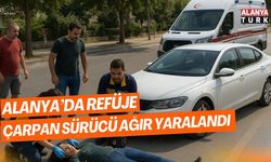 Alanya’da refüje çarpan sürücü ağır yaralandı