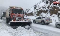 Kar yağışı başladı, Alacabel beyaza büründü