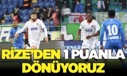 Rize'den '1 puanla' dönüyoruz