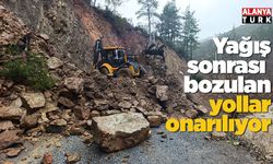 Yağış sonrası bozulan yollar onarılıyor
