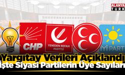 Yargıtay verileri açıklandı; İşte siyasi partilerin üye sayıları
