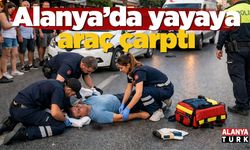 Alanya’da otomobilin çarptığı yaya yaralandı