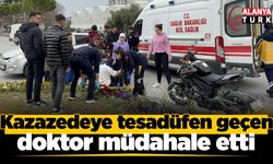 Kazazedeye tesadüfen geçen doktor müdahale etti