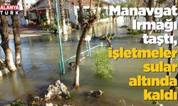 Manavgat Irmağı taştı, işletmeler sular altında kaldı