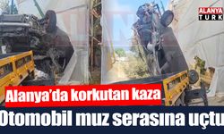 Alanya’da otomobil muz serasına uçtu: 2 ağır yaralı