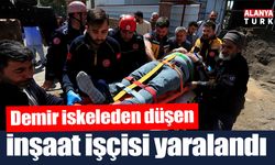 Demir iskeleden düşen inşaat işçisi yaralandı