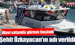 Şehidimizin adı verilen karakol botu mavi vatanda göreve başladı