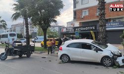 Yaya geçidinden geçen motosiklete çarpmamak için direksiyonu kırınca ağaca çarptı