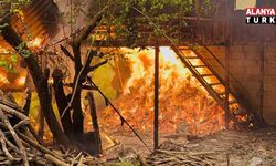 Alanya’da müstakil ev alevlere teslim oldu