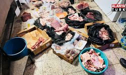 Antalya'da kasap dükkanında mide bulandıran görüntü: Zabıtalar gözlerine inanamadı