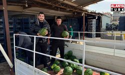 Antalya'da sezonun ilk karpuz hasadı yapıldı