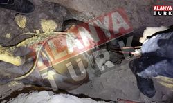 Mağaraya düşen düve kurtarılamadı