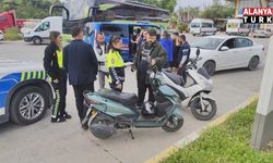 Motorlu bisiklet, motosiklete arkadan çarptı: 2 yaralı