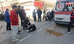 Başında olması gereken kask motosiklette olunca ölümden döndü