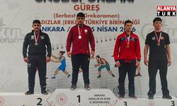 Manavgatlı güreşçi Umut Altay Türkiye ikincisi oldu