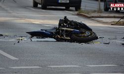 Alanya’da otomobil ile motosiklet çarpıştı: 1 yaralı