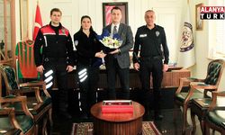 Alanya Emniyeti’nden Kaymakam Şakir Öztürk’e Polis Haftası ziyareti
