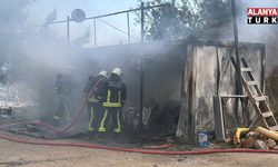 Alanya’da konteynerde çıkan yangın söndürüldü