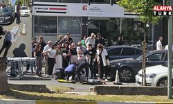 Yaya yolunu kullanan 3 tekerli motosiklet ile otomobil çarptıştı: 1 yaralı