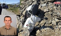Gazipaşa'da kayalık alanda kaza yapan motosikletin sürücüsü hayatının kaybetti