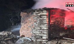 Müstakil evde çıkan yangında yaşlı kadın yaralandı