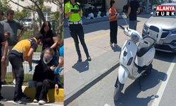 Yayalara yol veren otomobile motosiklet çarptı: 1 yaralı