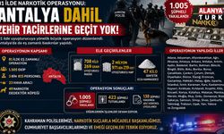 “69 İlde Düzenlenen Narkotik Operasyonlarında 708 Kilo Uyuşturucu Madde ile 2 Milyon 971 Bin 219 Adet Uyuşturucu Hap Ele Geçirildi.”