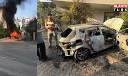 Seyir halindeyken alev topuna döndü, sürücü son anda kendini dışarı atarak kurtuldu