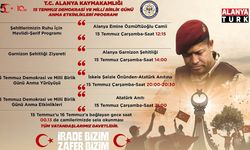 Alanya’da 15 Temmuz’un 10. Yılında Anma Programı Belli Oldu