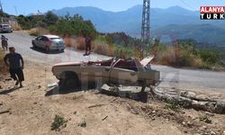 Alanya’da freni tutmayan otomobil takla attı: 1 yaralı