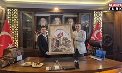 Alanya Ülkü Ocakları'ndan Türkdoğan'a hayırlı olsun ziyareti
