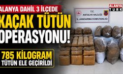 Alanya'nın da dahil olduğu  üç ilçede kaçak tütün operasyonu: 785 kilogram tütün ele geçirildi