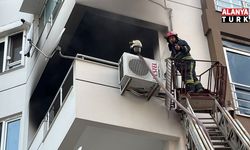 Apartman dairesi yangında kullanılamaz hale geldi