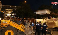 Aksu'da kaldırım işgallerine yönelik denetimler devam ediyor