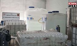 Antalya’da sahte içki operasyonu: 20 bin 700 litre etil alkol ele geçirildi