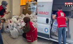 Kızılay Alanya’dan ihtiyaç sahibi ailelere gıda ve hijyen desteği