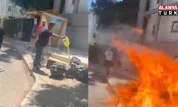 Ses sistemini belediye önünde yakan işletme sahibi tutuklandı