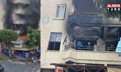 Alanya'da alevlere teslim olan dairede 3 çocuk dumandan etkilendi