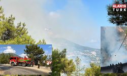 Antalya'da iki ilçede çıkan orman yangınına müdahale ediliyor