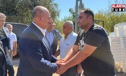 Çavuşoğlu Aksu’da yangınzedeler ve ekiplere destek verdi