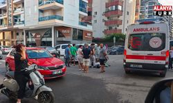 Mahmutlar’da otomobil ile motosiklet çarpıştı: 1 yaralı