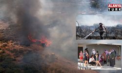 Alevler evlerin kapısına dayandı, vatandaşlar hortum ve kovalarla seferber oldu