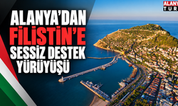 Alanya’dan Filistin’e sessiz destek yürüyüşü